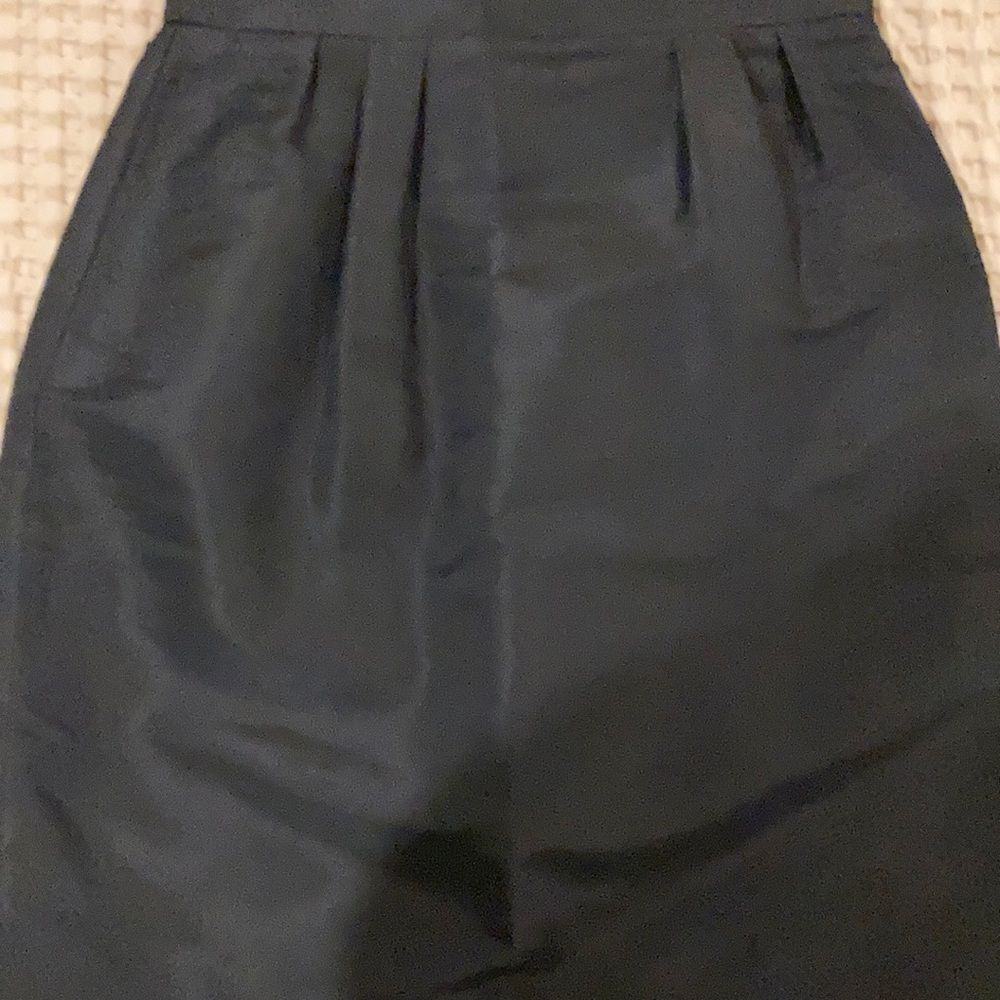 Chanel Black Taffeta Pencil Skirt